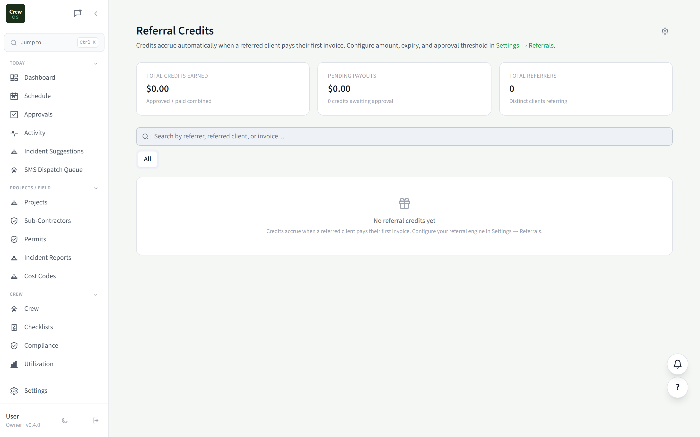 CrewOS Referrals